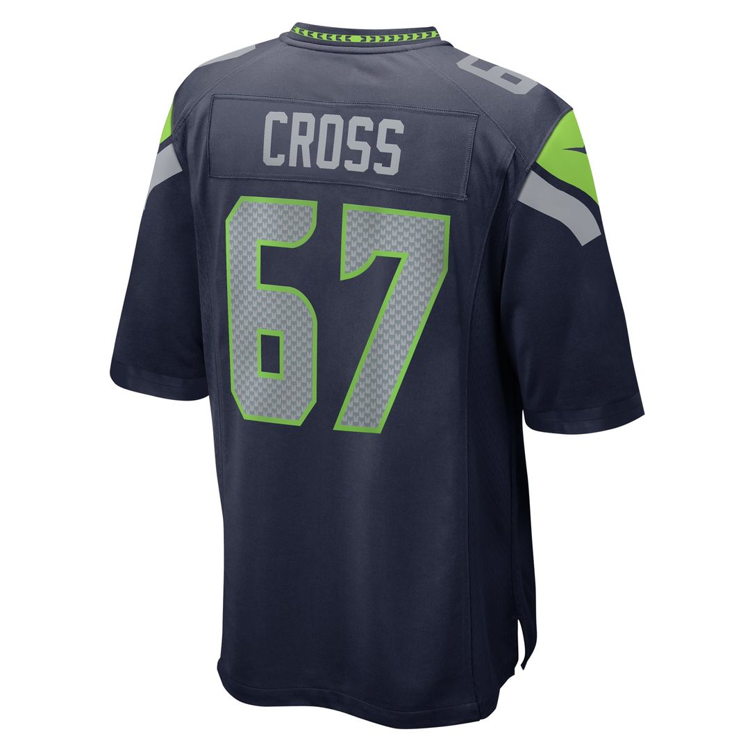 Charles Cross Seattle Seahawks College Navy Game Jersey