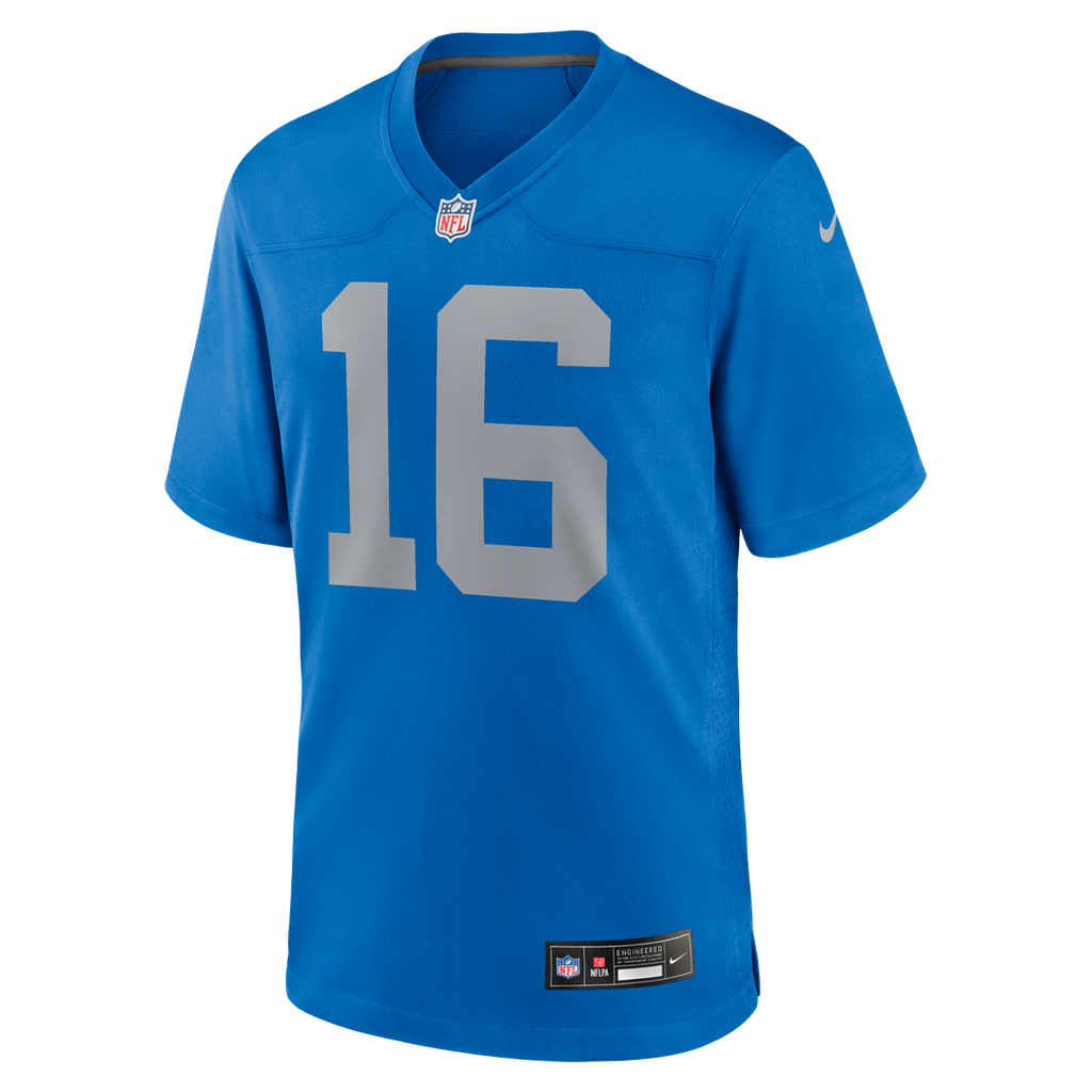 Jared Goff Detroit Lions Blue Alternate Game Jersey