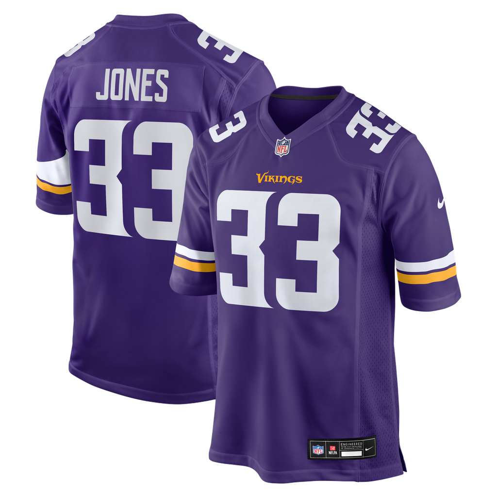 Aaron Jones Minnesota Vikings Purple Game Player Jersey