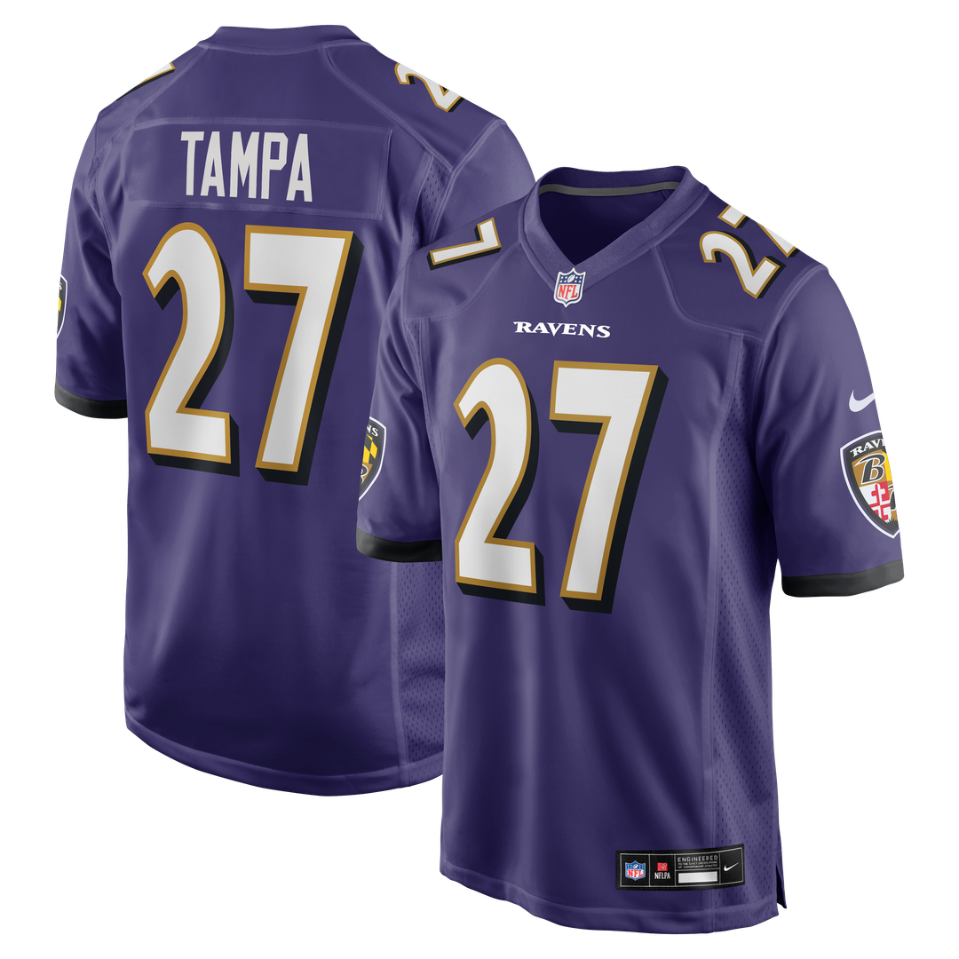 T.J. Tampa Baltimore Ravens Purple Team Game Jersey