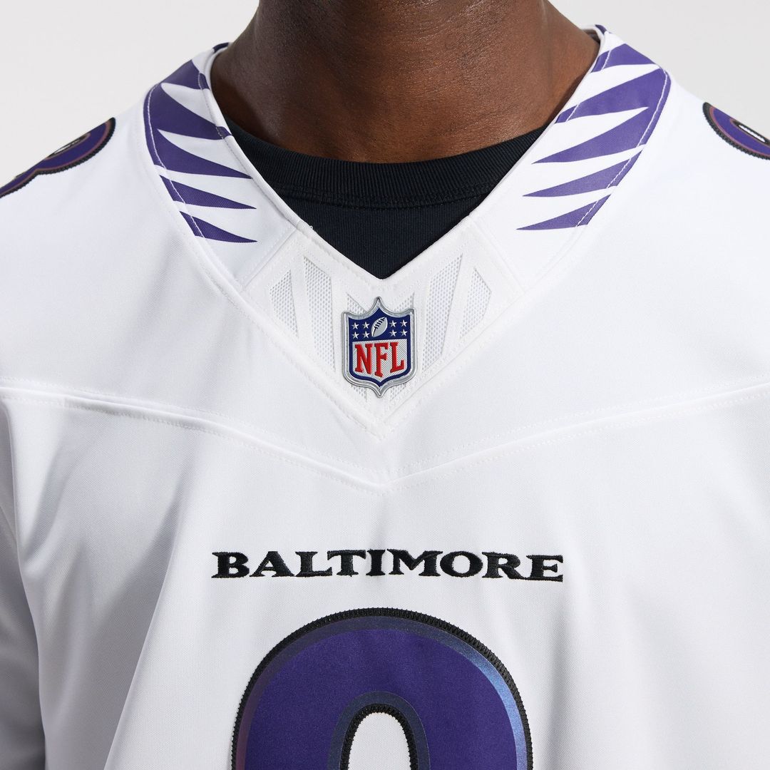 Lamar Jackson Baltimore Ravens White Vapor F.U.S.E. Stitched Limited Jersey