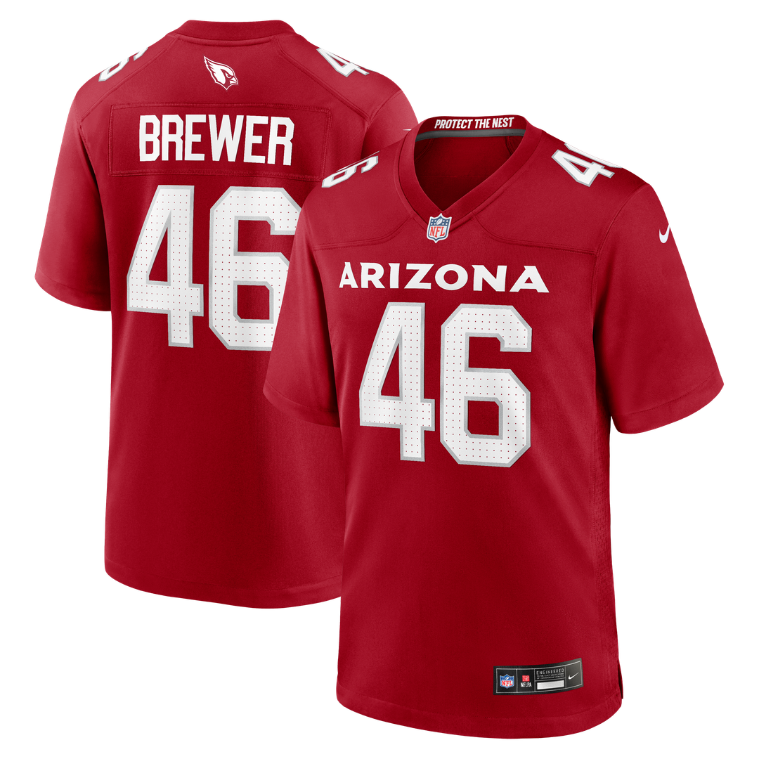 Aaron Brewer Arizona Cardinals Cardinal Team Game Jersey