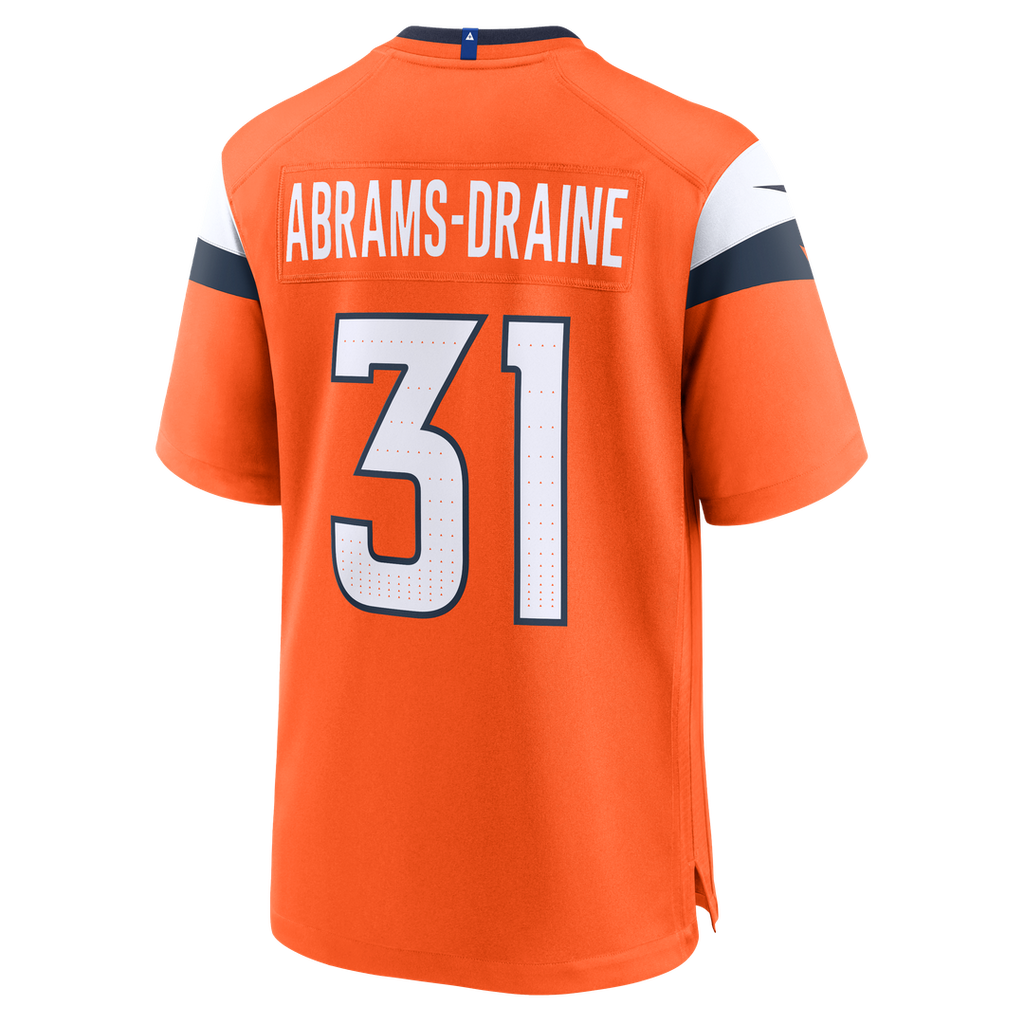 Kris Abrams-Draine Denver Broncos Orange Team Game Jersey