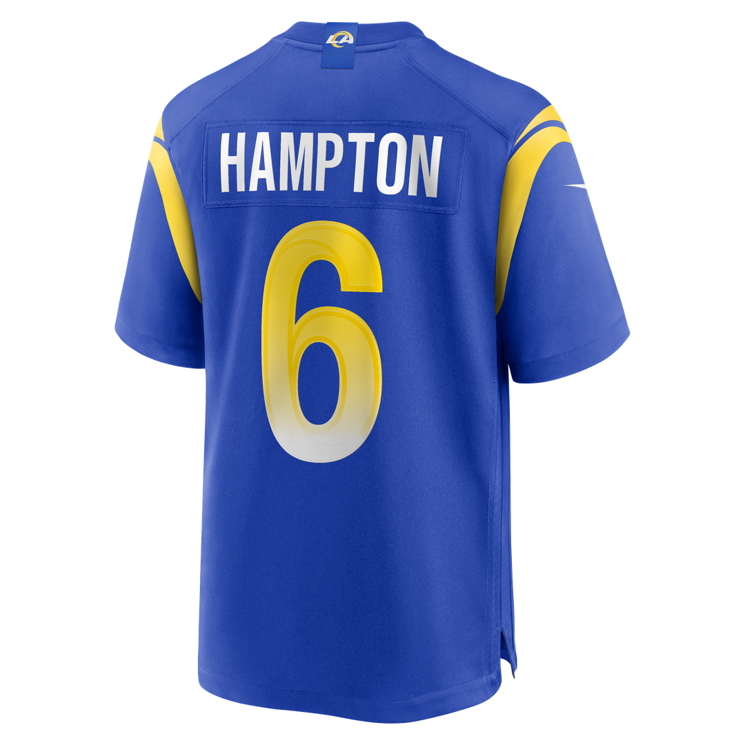 Nick Hampton Los Angeles Rams Royal Team Game Jersey