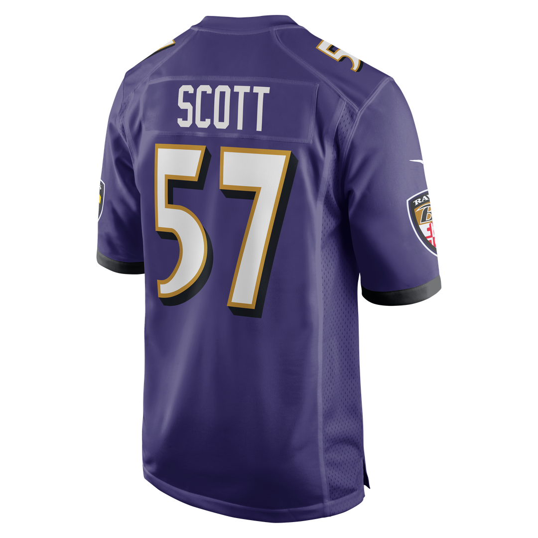 Bart Scott Baltimore Ravens Purple Game Retired Player Jersey