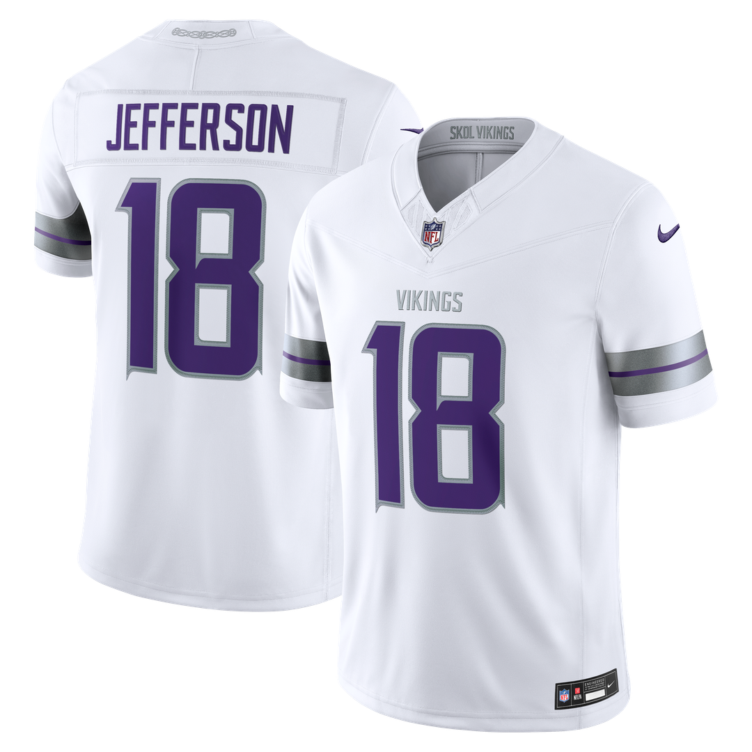 Justin Jefferson Minnesota Vikings White Alternate Vapor F.U.S.E. Stitched Limited Jersey