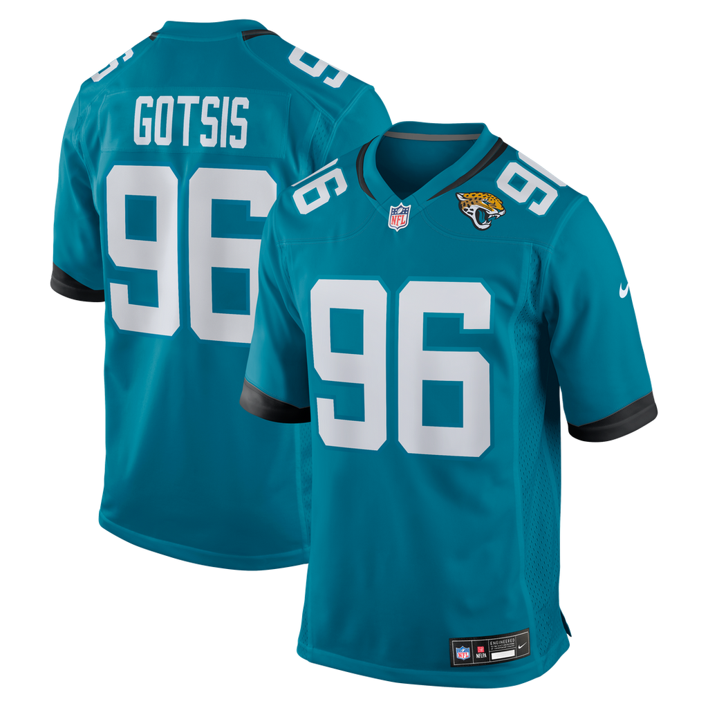 Adam Gotsis Jacksonville Jaguars Teal Game Jersey