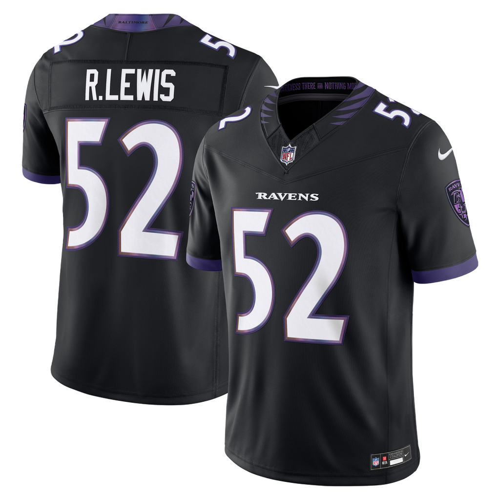 Ray Lewis Baltimore Ravens Black Alternate Vapor F.U.S.E. Stitched Retired Player Limited Jersey
