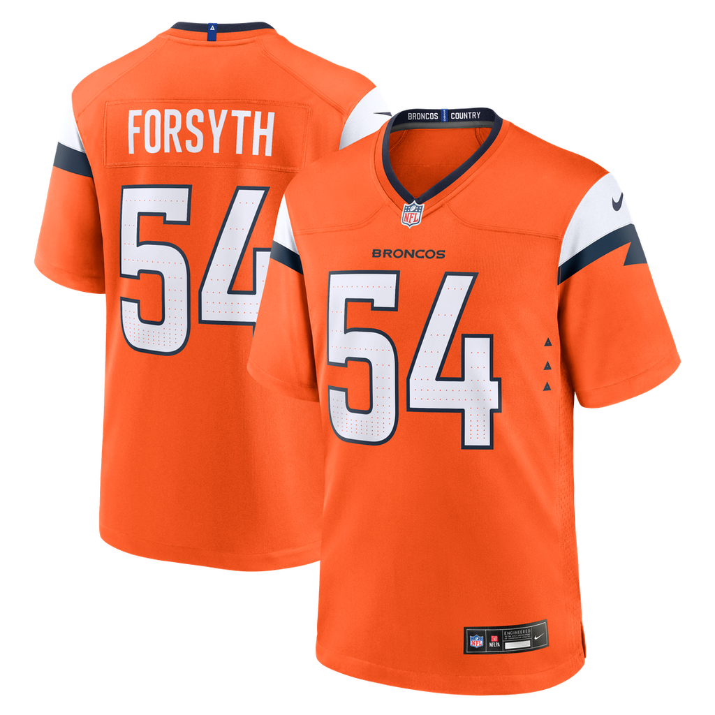 Alex Forsyth Denver Broncos Orange Team Game Jersey