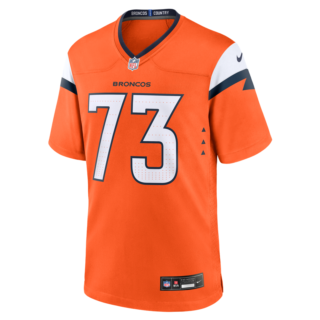 Frank Crum Denver Broncos Orange Team Game Jersey
