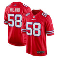 Matt Milano Buffalo Bills Red Alternate Game Jersey
