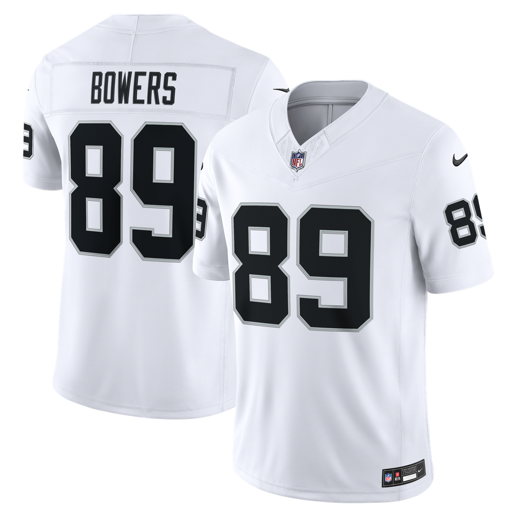 Brock Bowers Las Vegas Raiders White Vapor F.U.S.E. Stitched Limited Jersey