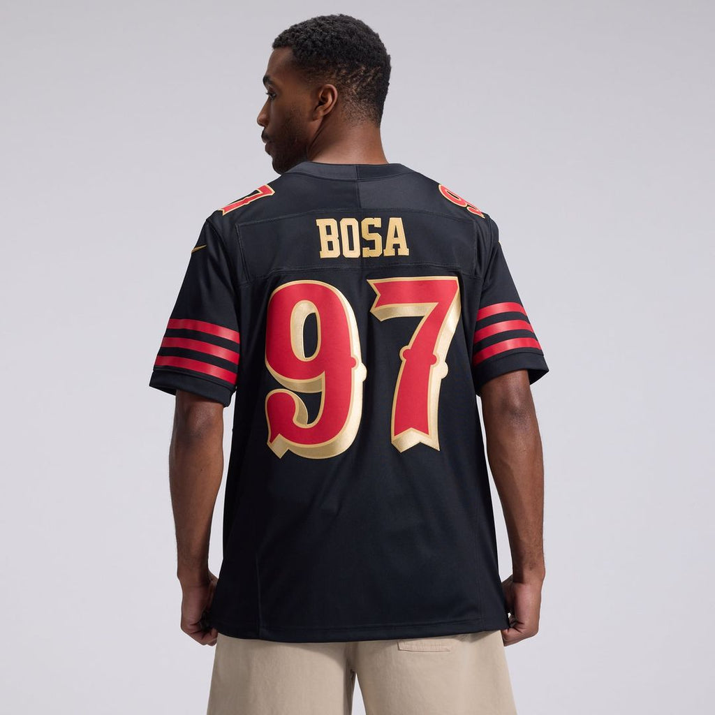 Nick Bosa San Francisco 49ers Black Rivalries Collection Stitched Limited Jersey