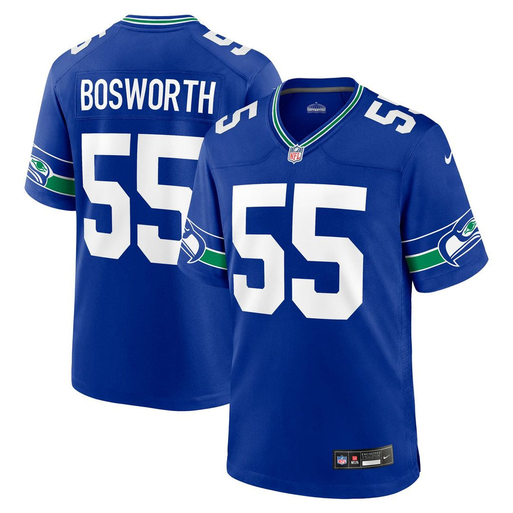 Brian Bosworth Seattle Seahawks Royal Retired Player Alternate Game Jersey