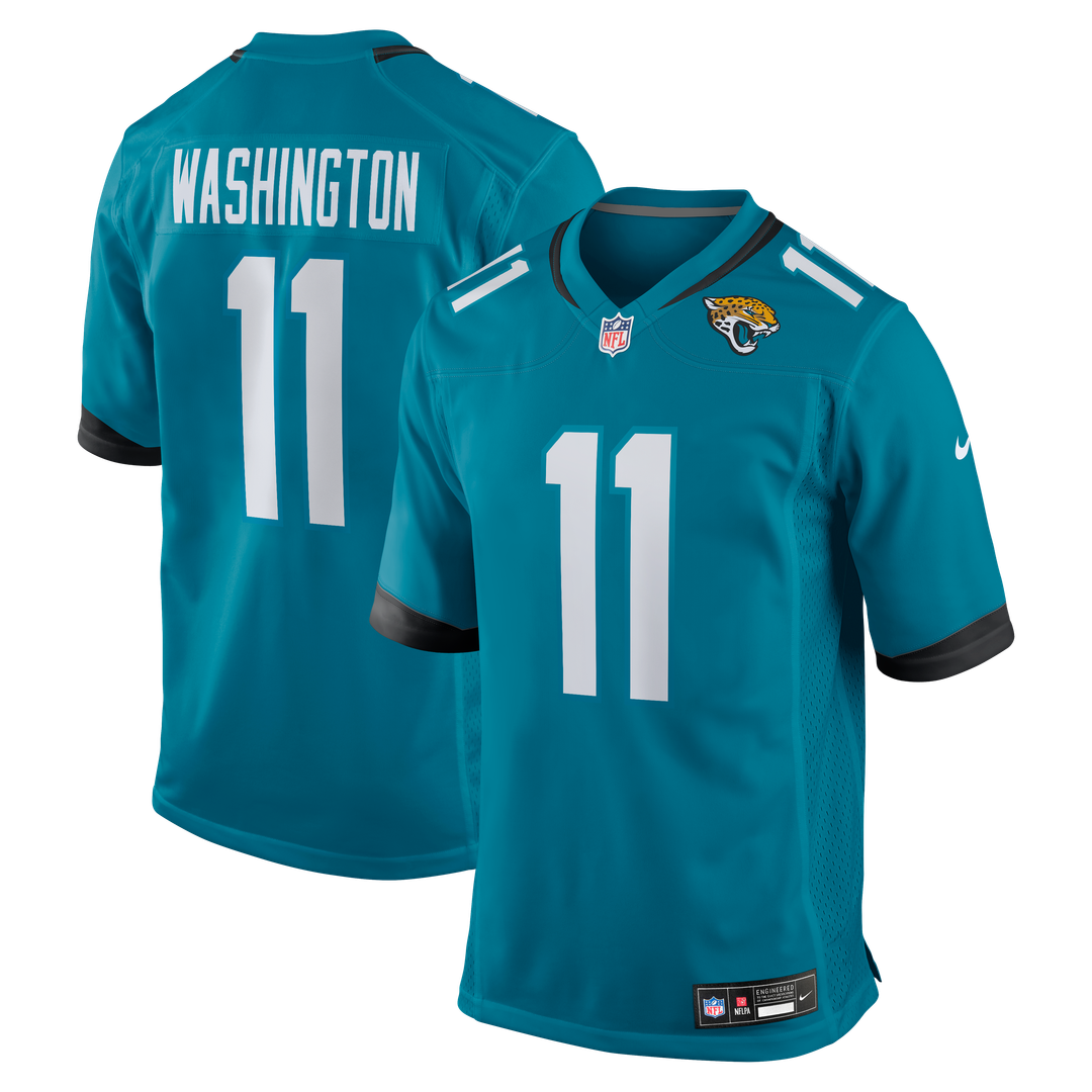 Parker Washington Jacksonville Jaguars Teal Team Game Jersey