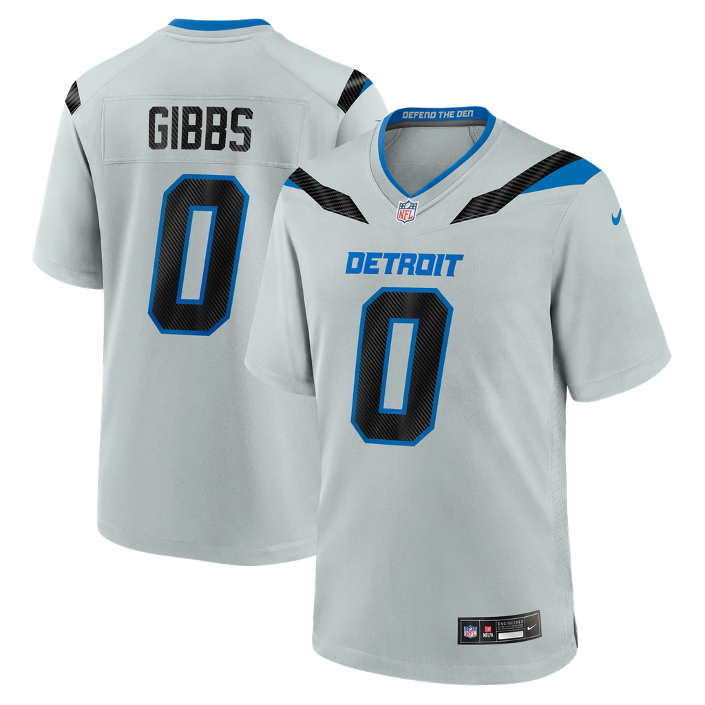 Jahmyr Gibbs Detroit Lions Silver 2026 Rivalries Collection Game Jersey