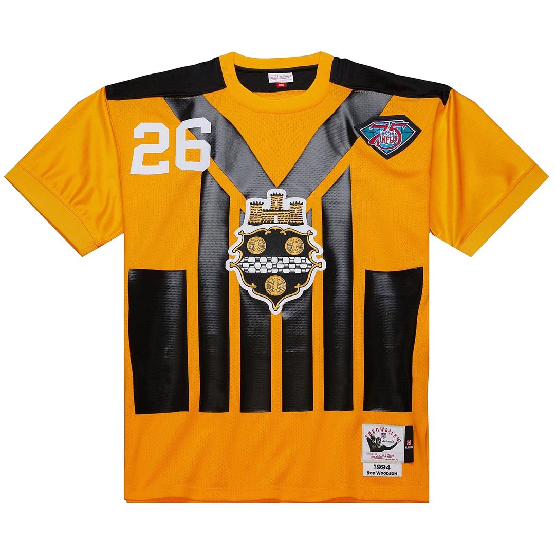 Rod Woodson Pittsburgh Steelers 1994 Gold Authentic Throwback Retired Player Jersey