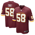 Shaka Toney Washington Football Team Burgundy Game Jersey