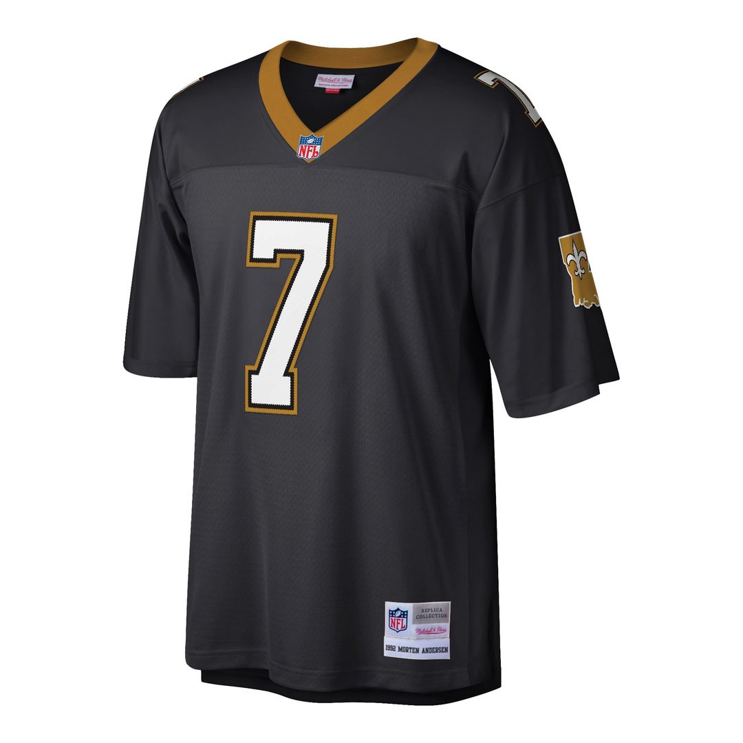 Morten Andersen New Orleans Saints Black Retired Player Legacy Replica Jersey