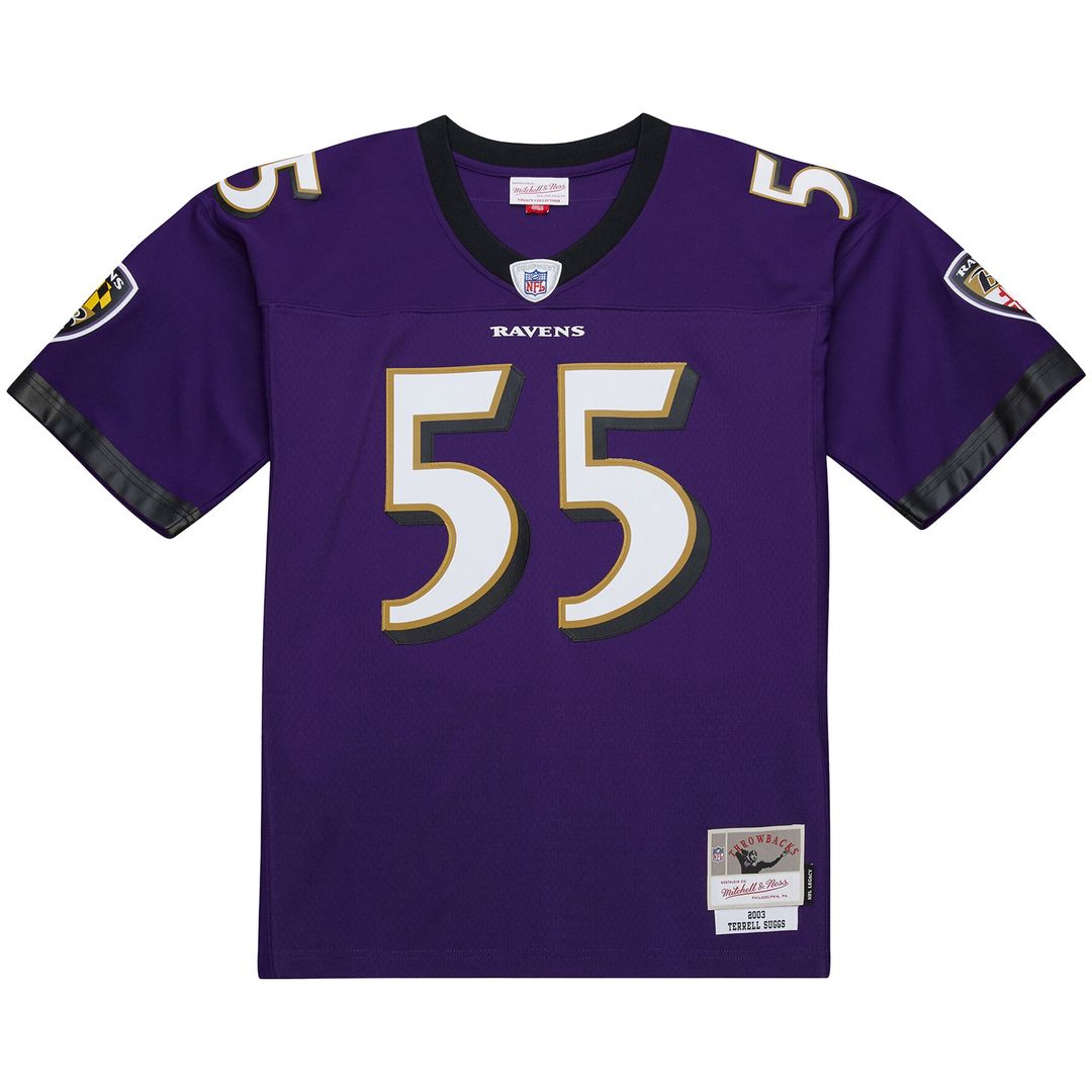 Terrell Suggs Baltimore Ravens Purple 2003 Legacy Replica Jersey
