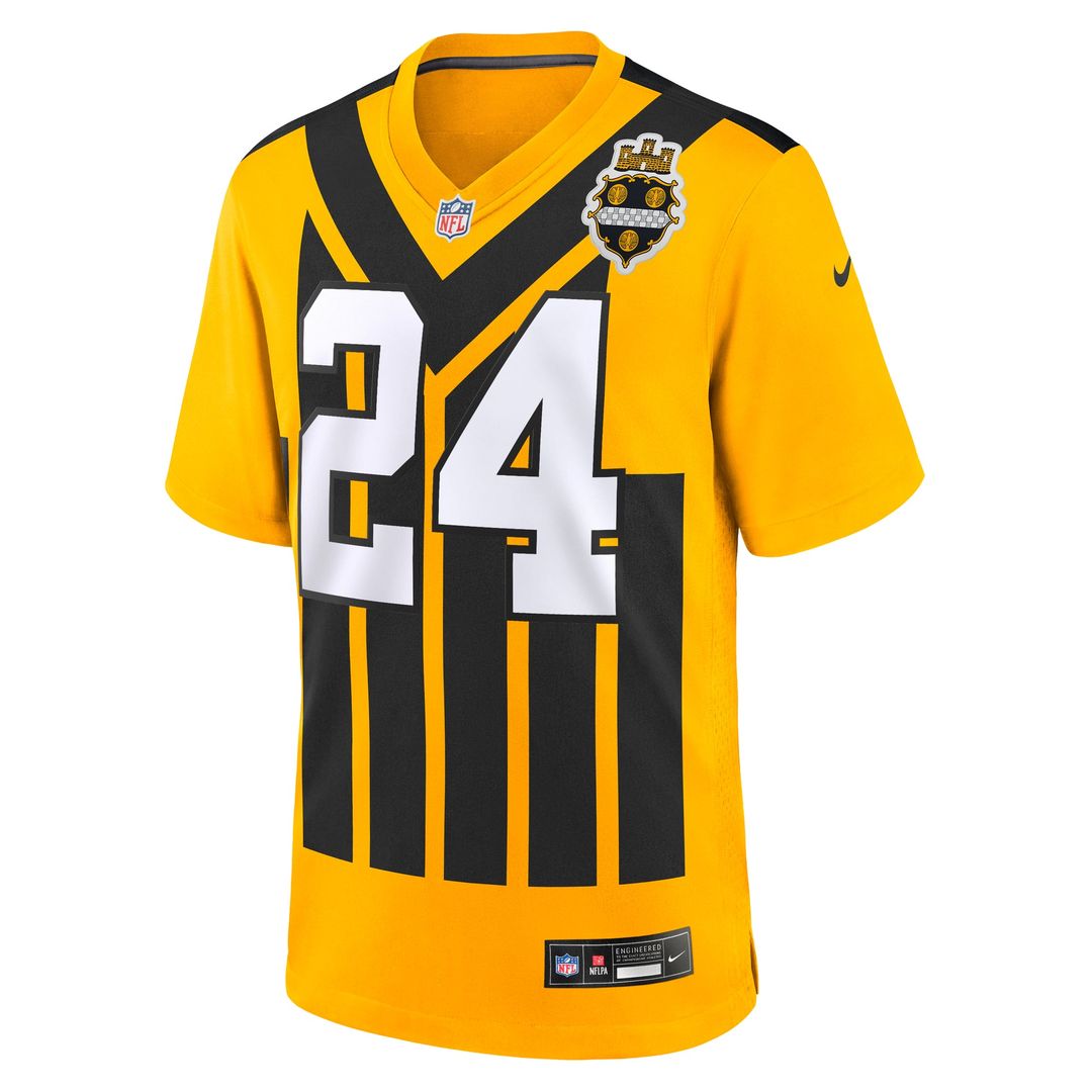 Joey Porter Jr. Pittsburgh Steelers Gold Alternate 1933 Throwback Game Jersey