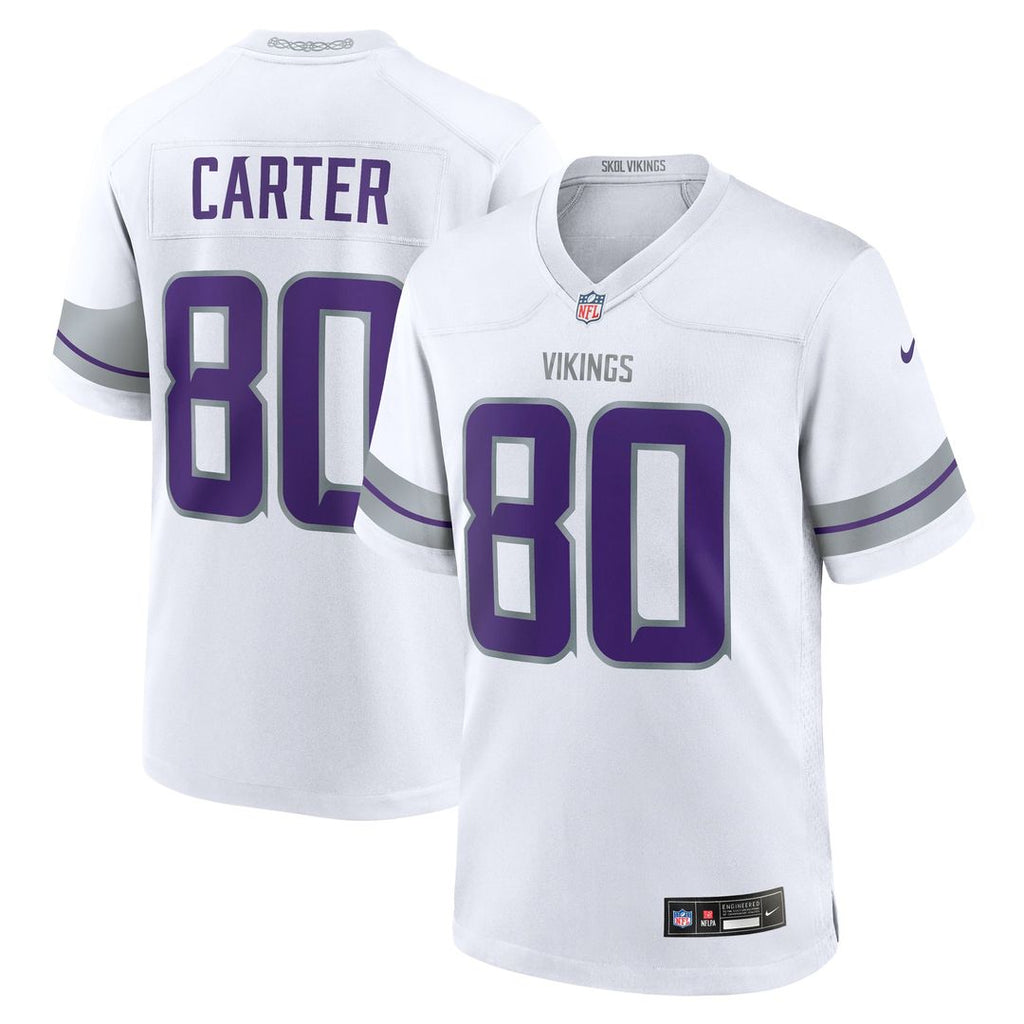 Cris Carter Minnesota Vikings White Alternate Retired Player Game Jersey