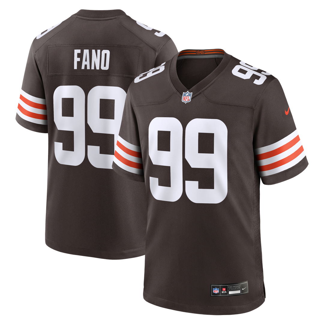 Logan Fano Cleveland Browns Brown Team Game Jersey