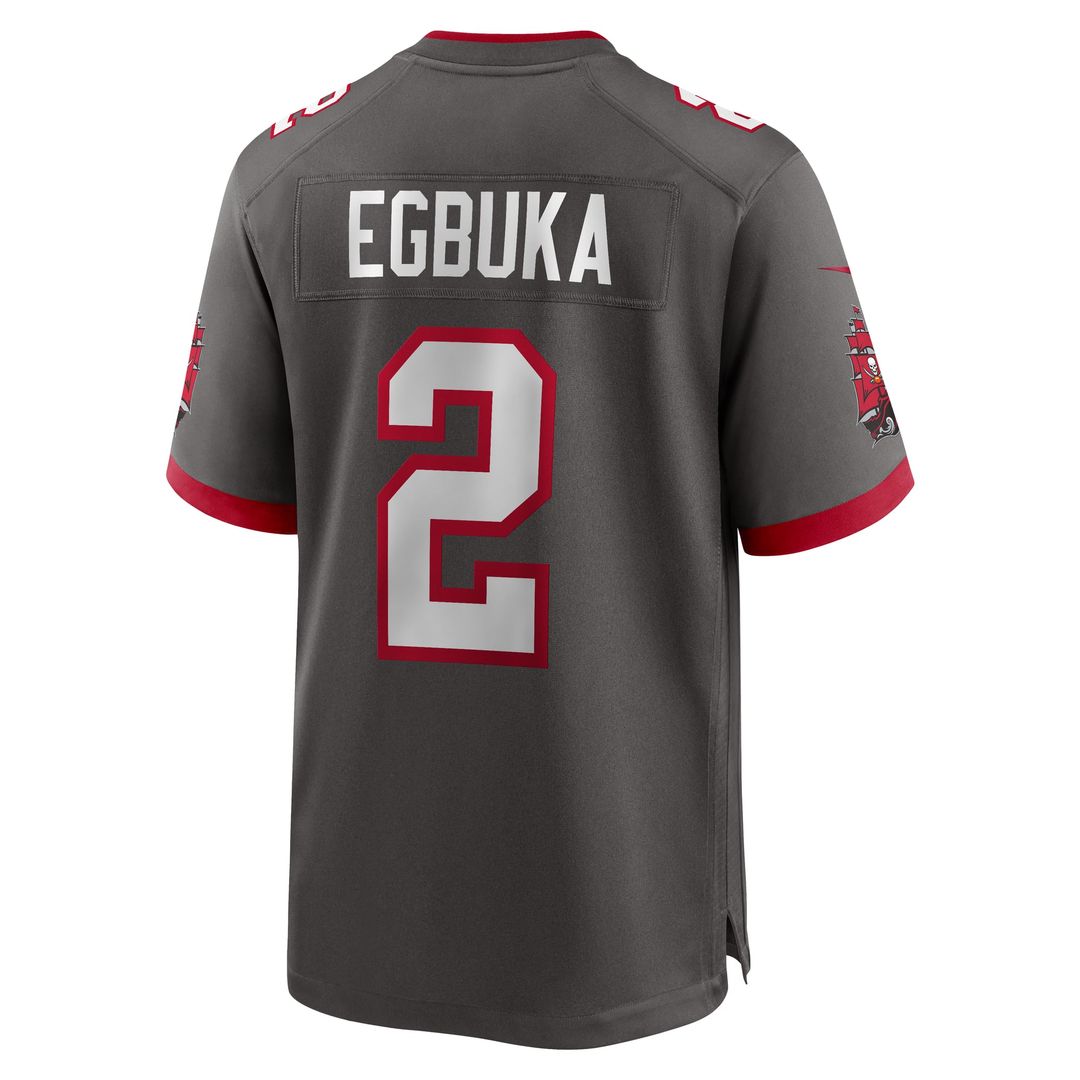 Emeka Egbuka Tampa Bay Buccaneers Pewter Alternate Game Player Jersey