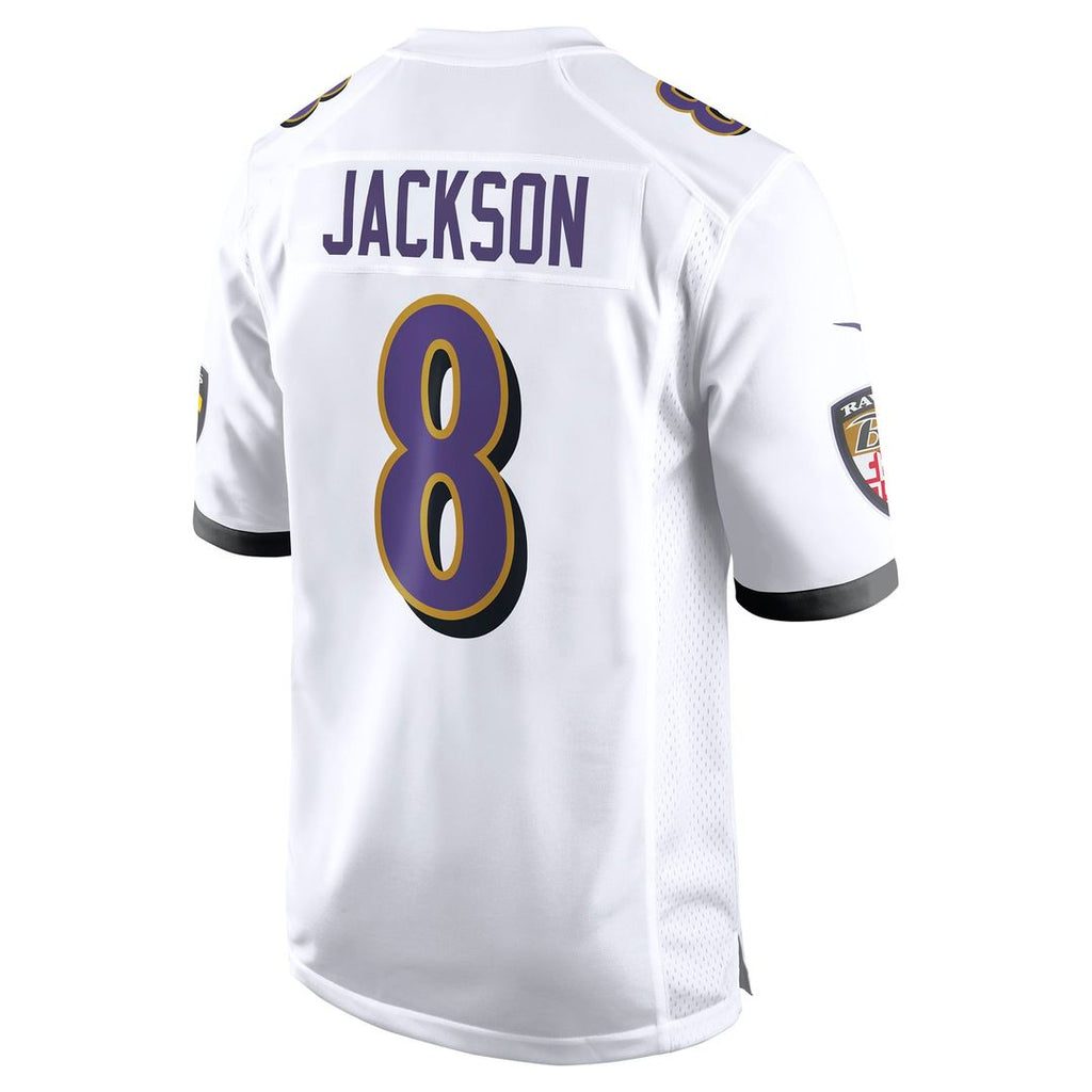 Lamar Jackson Baltimore Ravens White Game Jersey