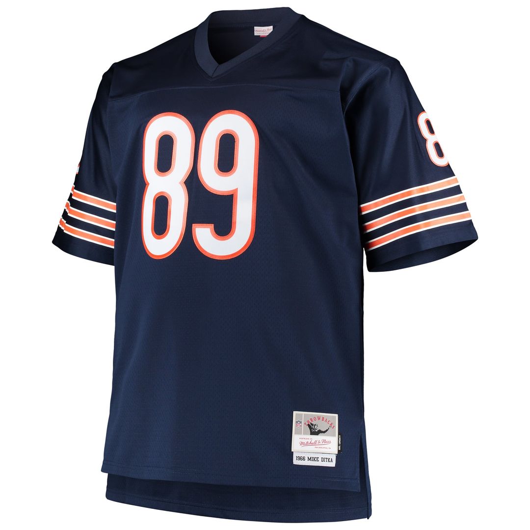 Mike Ditka Chicago Bears Navy Big & Tall 1966 Retired Player Replica Jersey