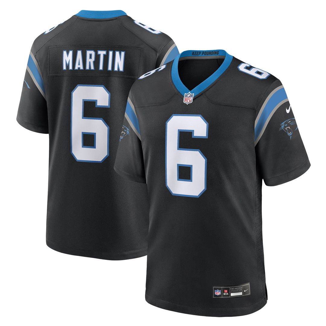 Sam Martin Carolina Panthers Black Team Game Jersey