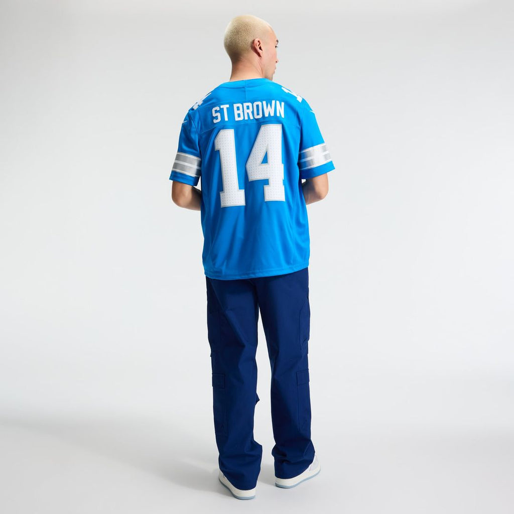 Amon-Ra St. Brown Detroit Lions Blue Team Vapor F.U.S.E. Stitched Limited Jersey
