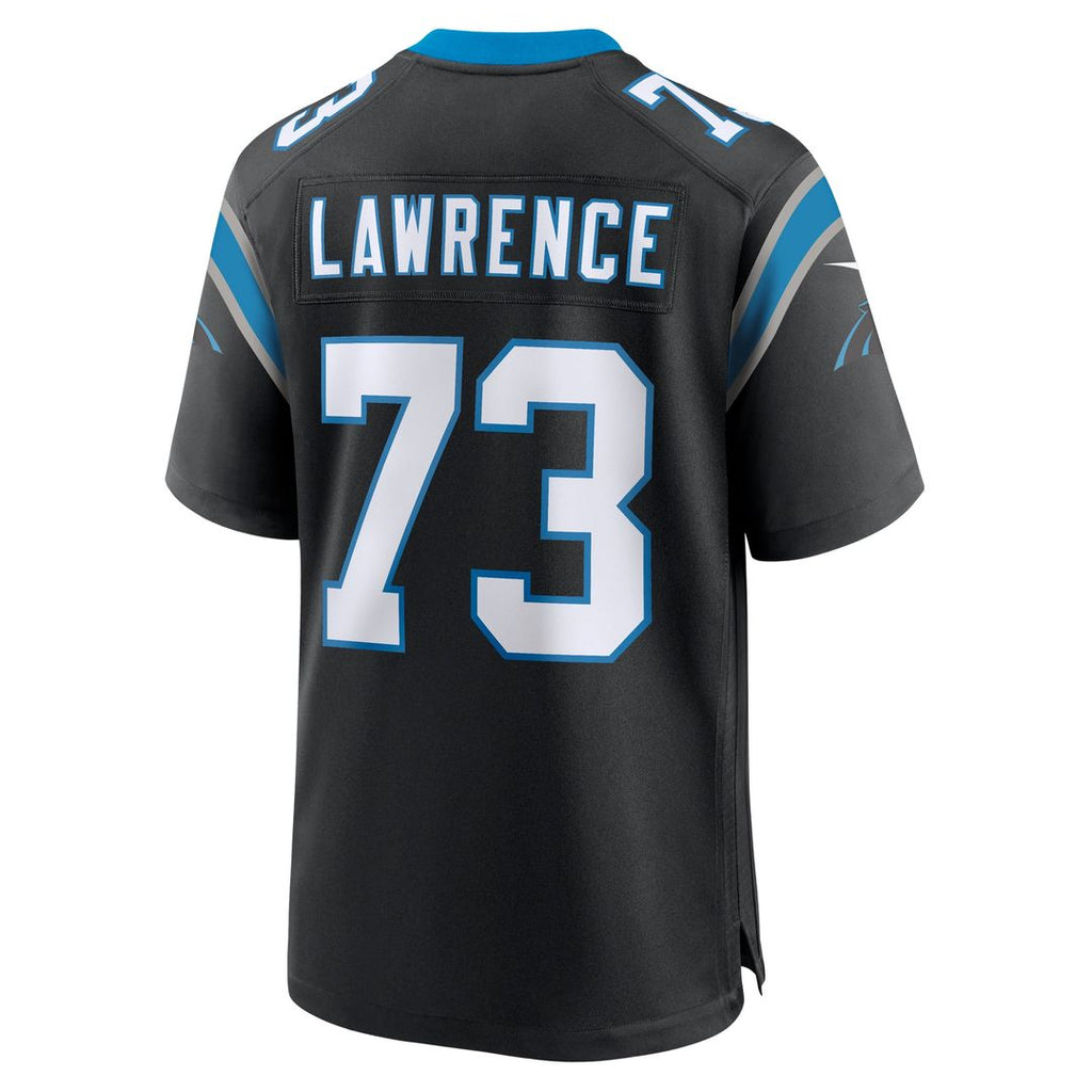 Rashard Lawrence Carolina Panthers Black Game Jersey
