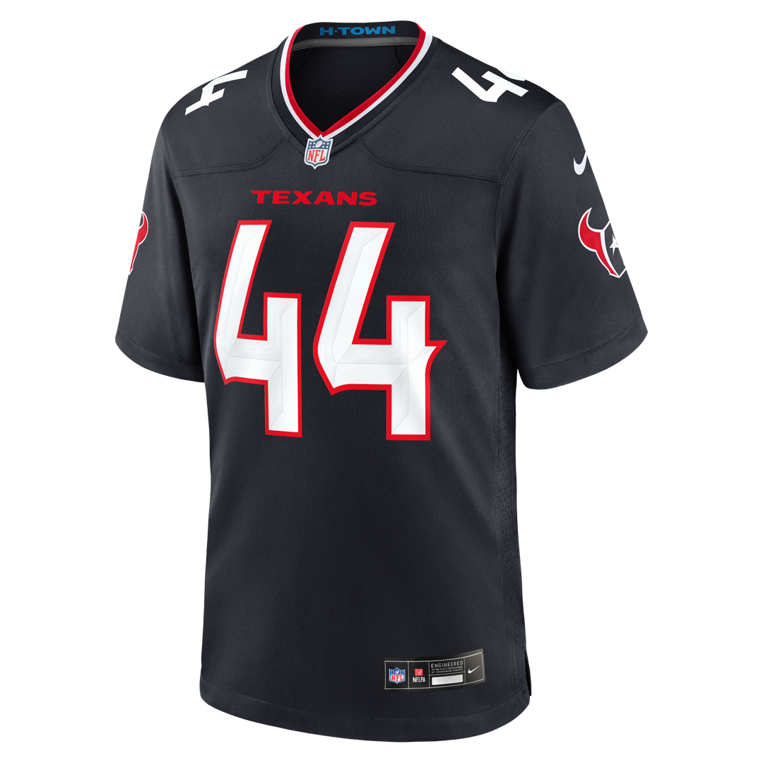 British Brooks Houston Texans Navy Team Game Jersey