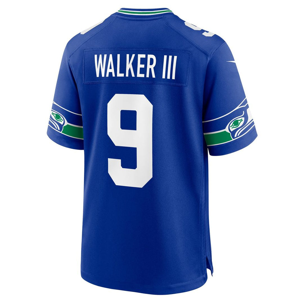 Kenneth Walker III Seattle Seahawks Royal Throwback Player Game Jersey