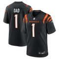 Cincinnati Bengals Number 1 Dad Black Game Jersey