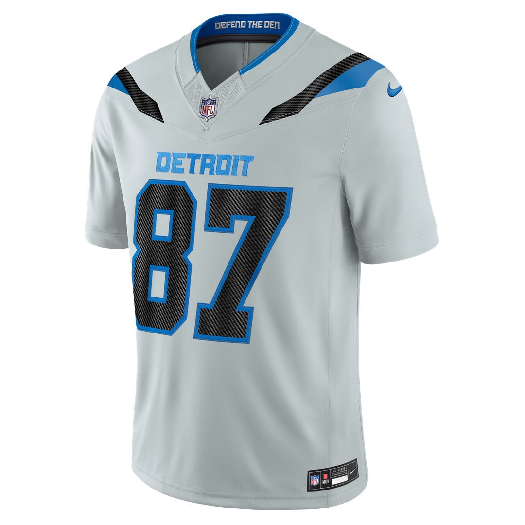 Sam LaPorta Detroit Lions Silver 2026 Rivalries Collection Stitched Limited Jersey