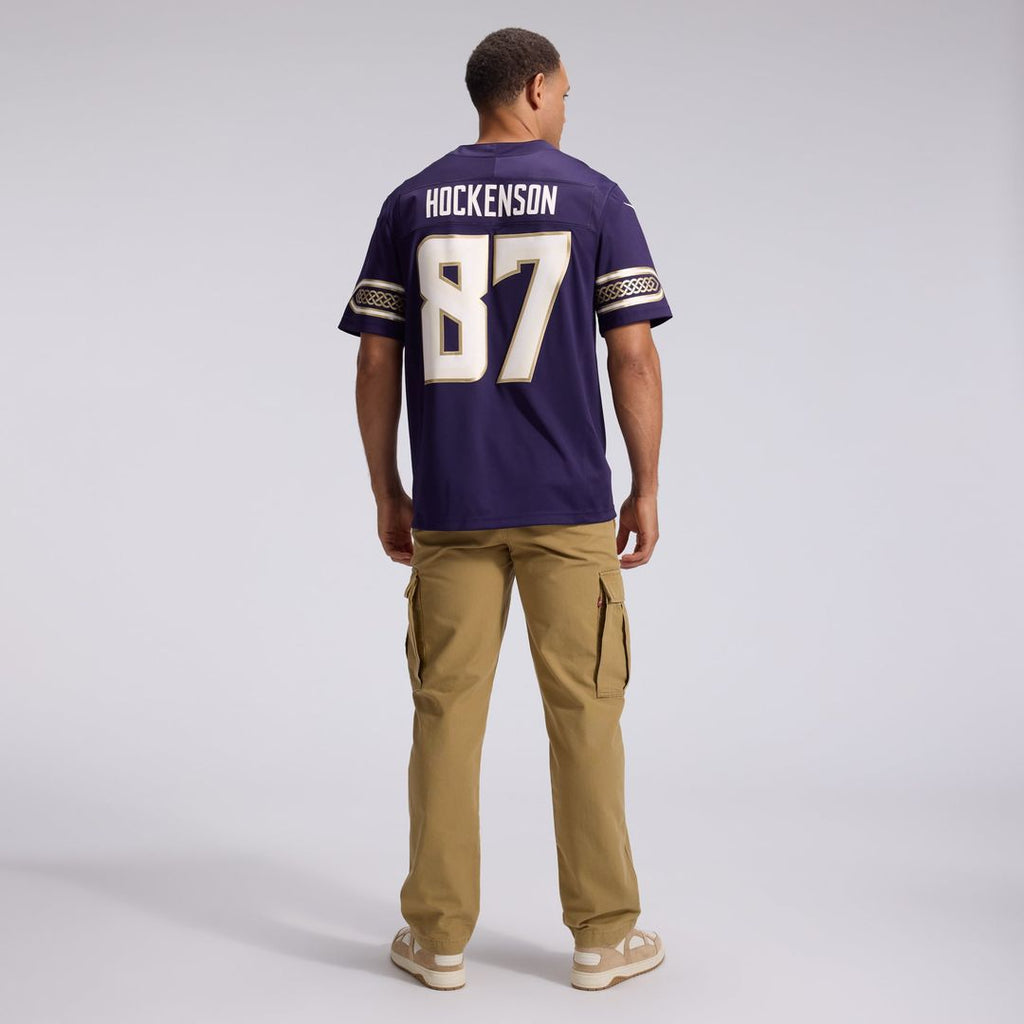 T.J. Hockenson Minnesota Vikings Purple 2026 Rivalries Collection Stitched Limited Jersey