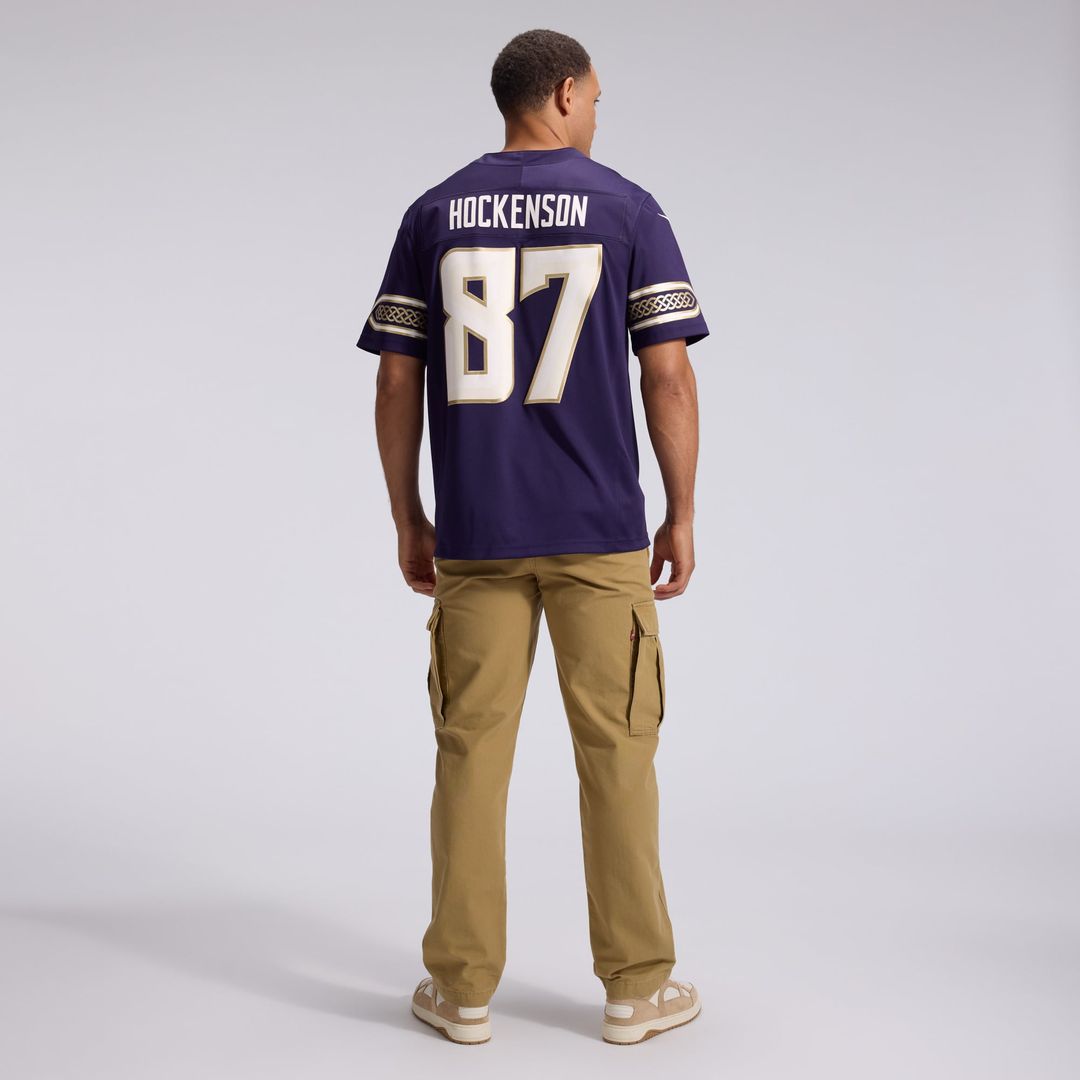 T.J. Hockenson Minnesota Vikings Purple 2026 Rivalries Collection Stitched Limited Jersey