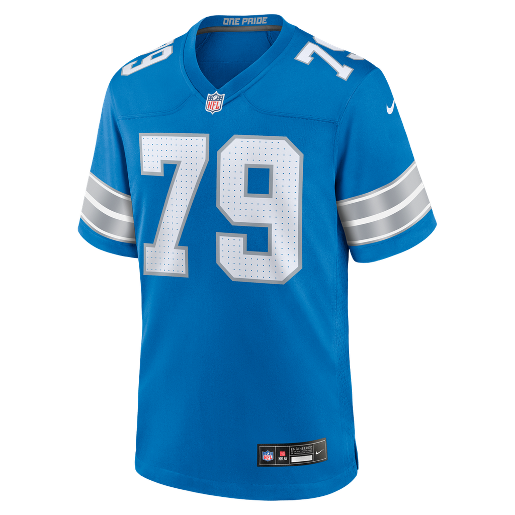 Larry Borom Detroit Lions Blue Team Game Jersey