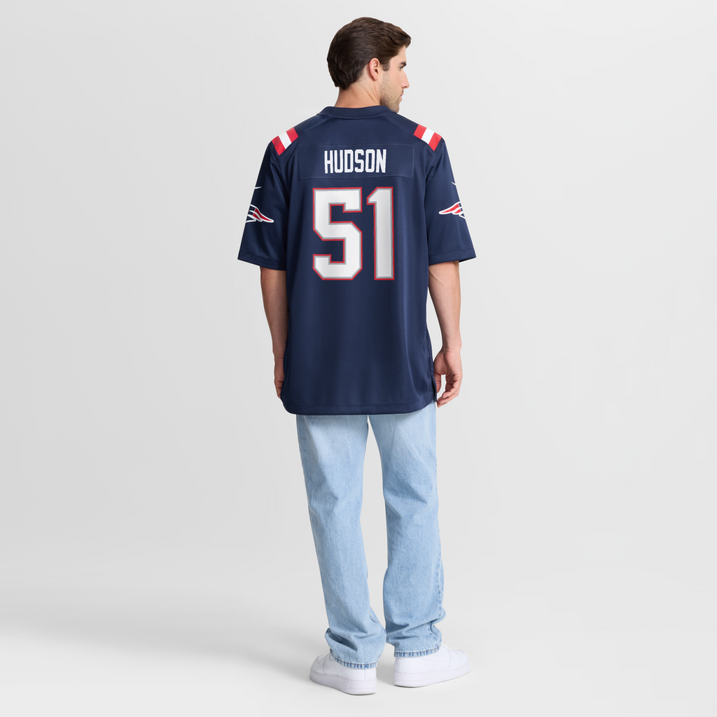 James Hudson New England Patriots Navy Team Game Jersey