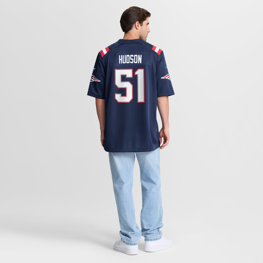 James Hudson New England Patriots Navy Team Game Jersey
