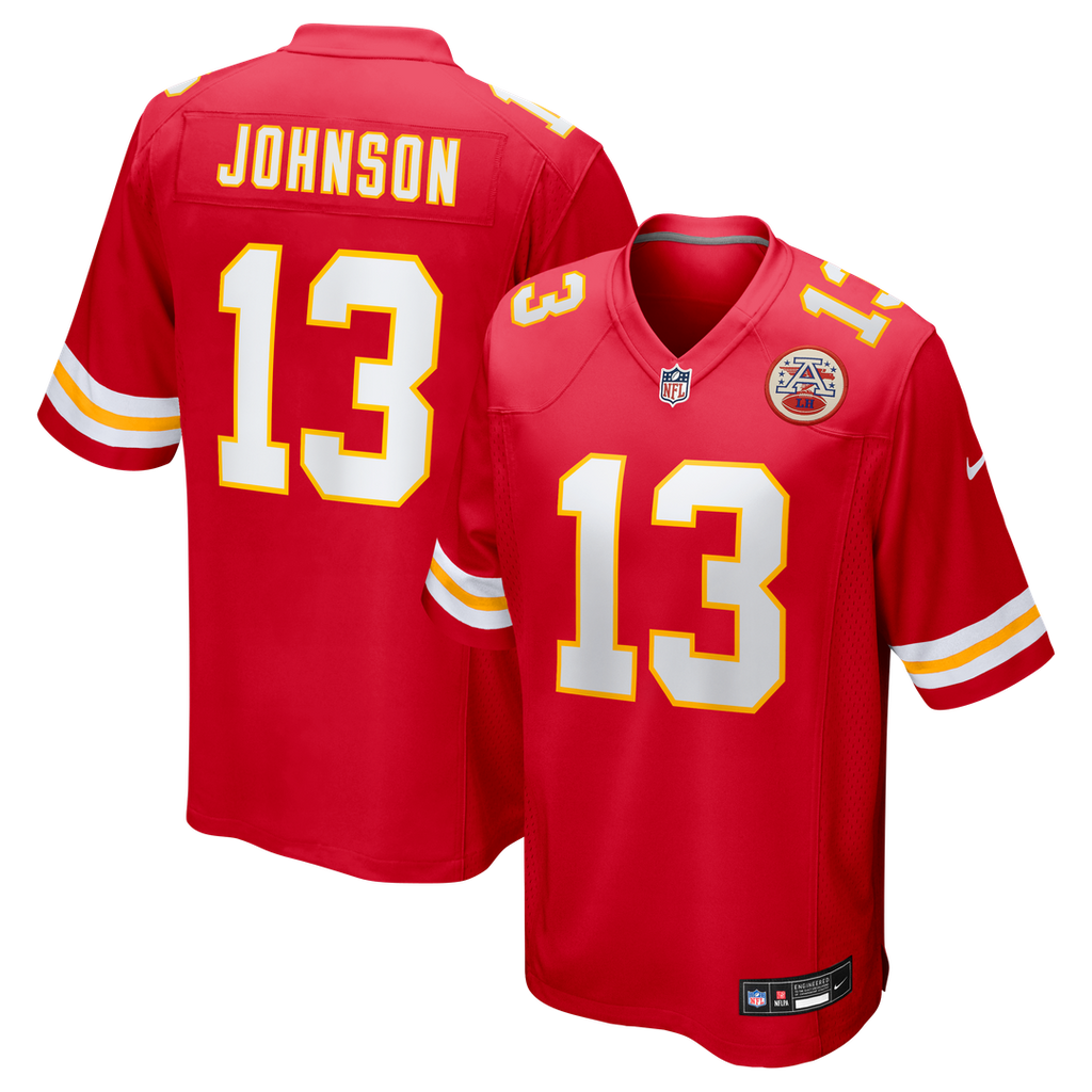 Nazeeh Johnson Kansas City Chiefs Red Game Player Jersey