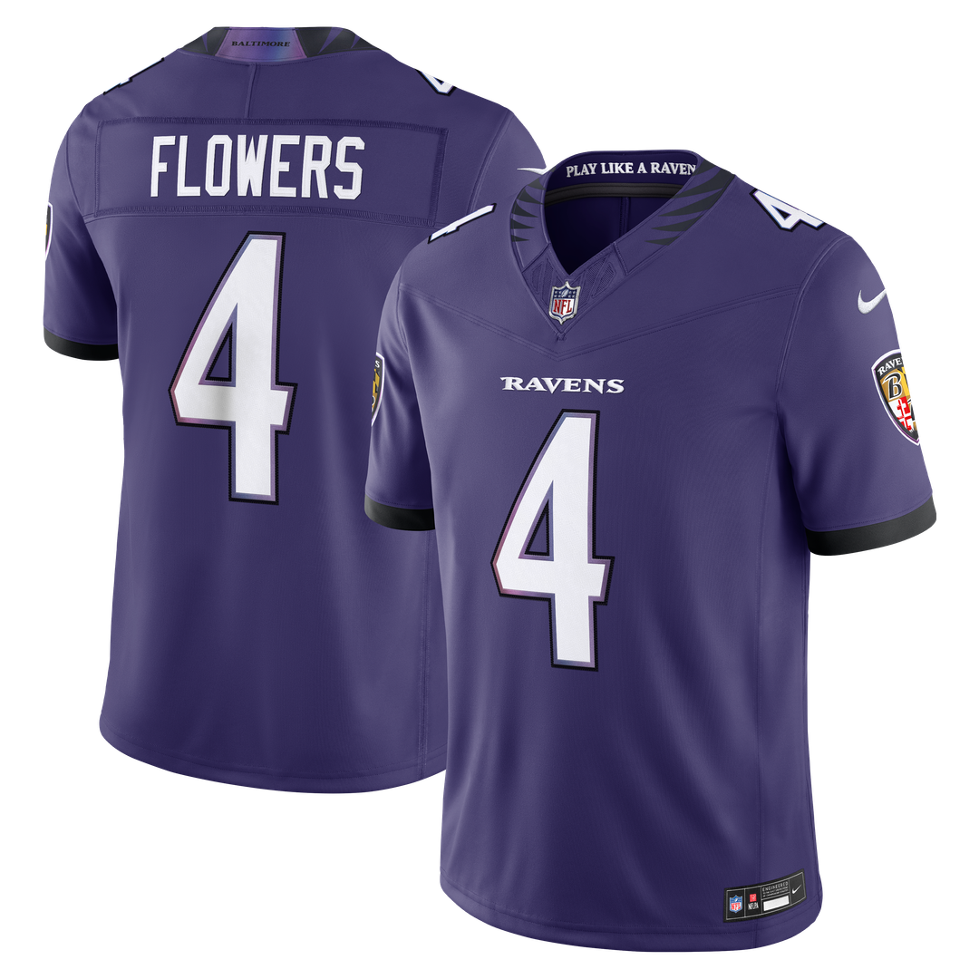 Zay Flowers Baltimore Ravens Black Alternate Alternate Vapor F.U.S.E. Stitched Limited Jersey
