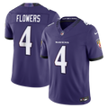 Zay Flowers Baltimore Ravens Purple Team Vapor F.U.S.E. Stitched Limited Jersey