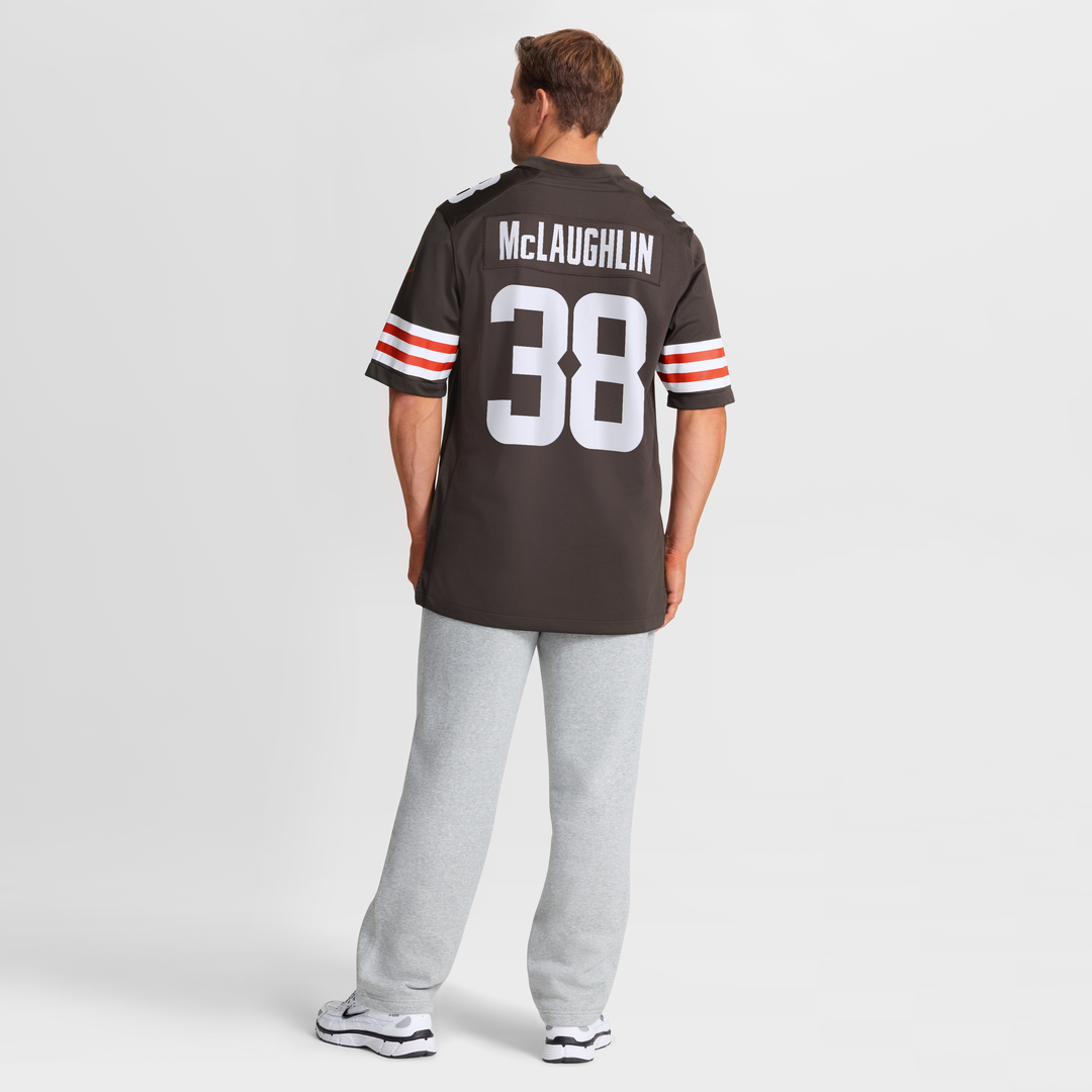 Jaleel McLaughlin Cleveland Browns Brown Team Game Jersey