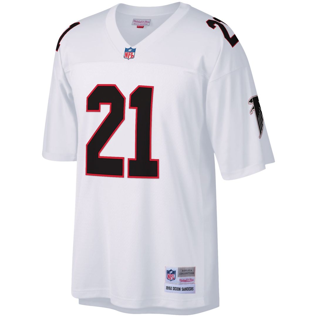 Deion Sanders Atlanta Falcons White Legacy Replica Jersey