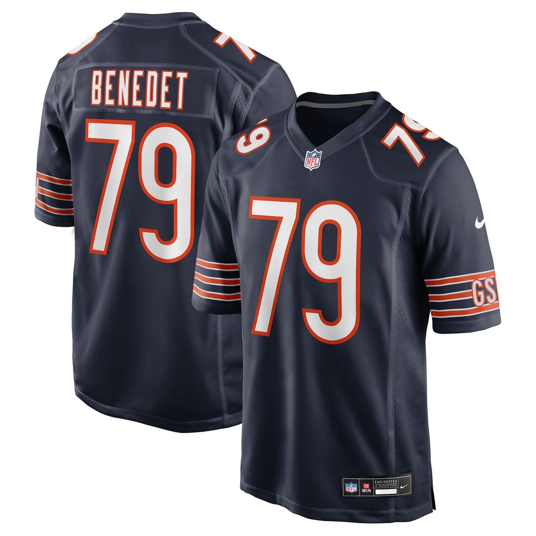 Theo Benedet Chicago Bears Navy Team Game Jersey