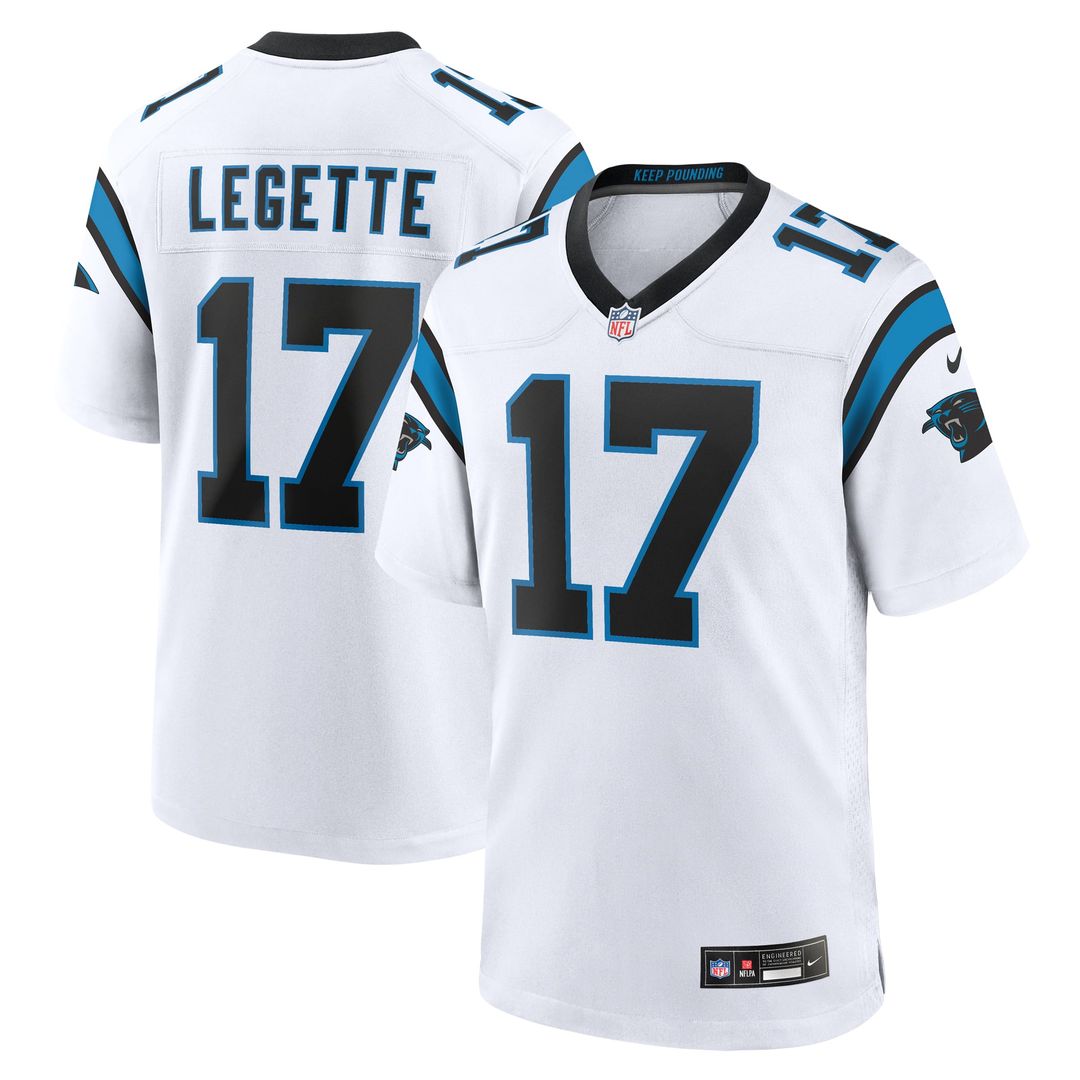Xavier Legette Carolina Panthers White Game Jersey