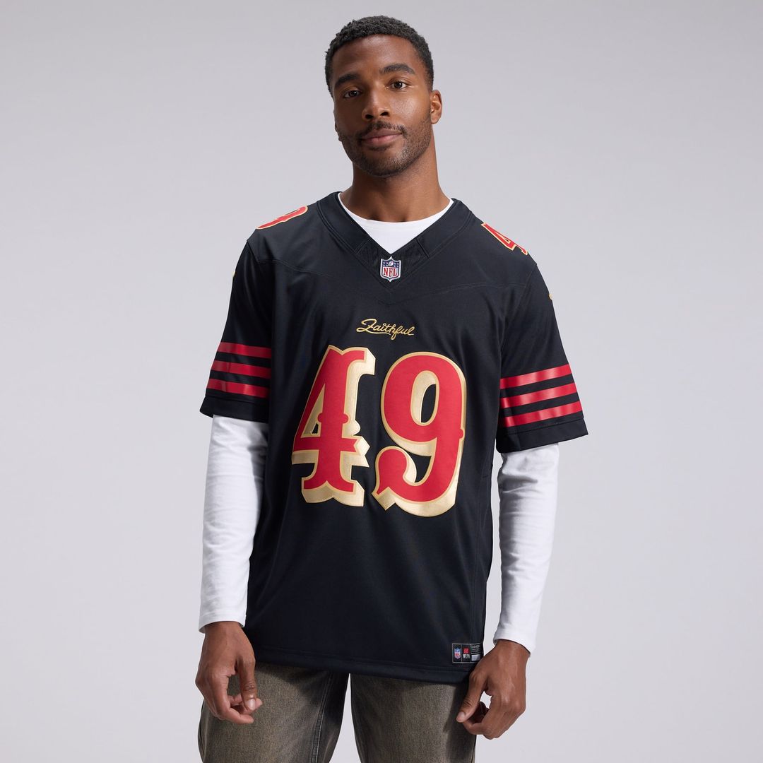 The Faithful San Francisco 49ers Black Rivalries Collection Stitched Limited Jersey